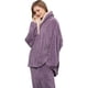 thumbnail image 1 of Conjunto de pijama para mujer, pijama de invierno para mujer, cuello vuelto de terciopelo, 1 of 5