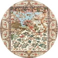 thumbnail image 1 of Ahgly Company Machine Washable Indoor Round Traditional Gold Brown Area Rugs, 3' Round, 1 of 7
