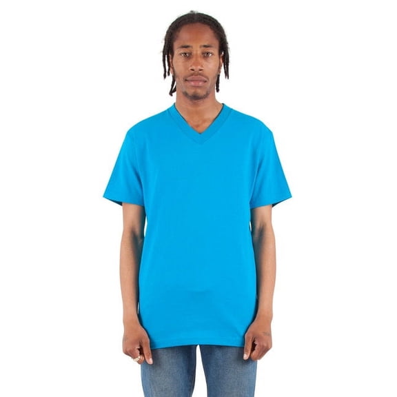 Shaka Wear Adult 6.2 oz., V-Neck T-Shirt XL TURQUOISE