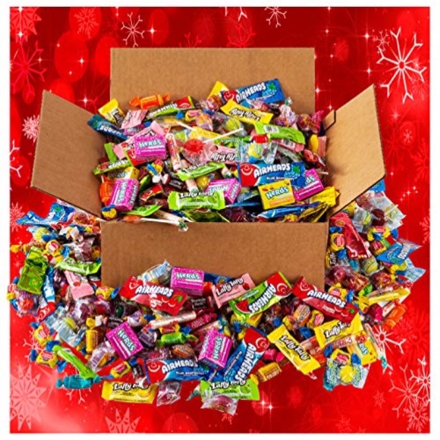 huge christmas candy assortment party mix - 6.5 pounds - over 350 pieces of individually wrapped 
