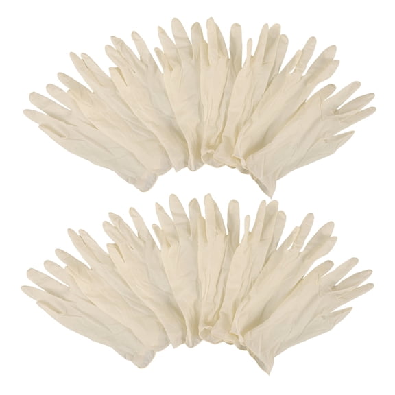 Latex Gloves for Kids Food Safe and Disposable Beige Color Party Use Small Size 20 Pcs
