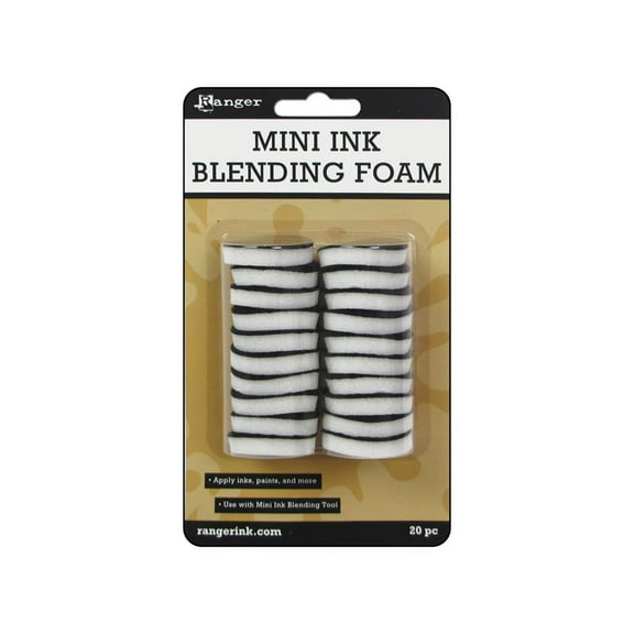 Ranger IBT40972 Mini Ink Blending Replacement Foams 1 in. Round 20-Pkg-For IBT40965