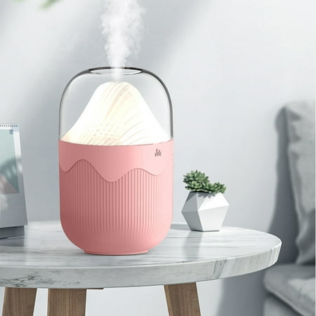 

2023 Summer Home and Kitchen Gadgets Savings Clearance! WJSXC USB Humidifier with Light Quiet Cool Mist Humidifier for Bedroom and office Plants Easy To Clean Pink