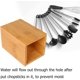 thumbnail image 2 of Organizador de cubiertos de bambú Soporte para palillos Vajilla Bote de secado Utensilios de cocina Cubo de almacenamiento - 9.5 x 8.5 x 12 cm JFHHH pequeña, 2 of 5