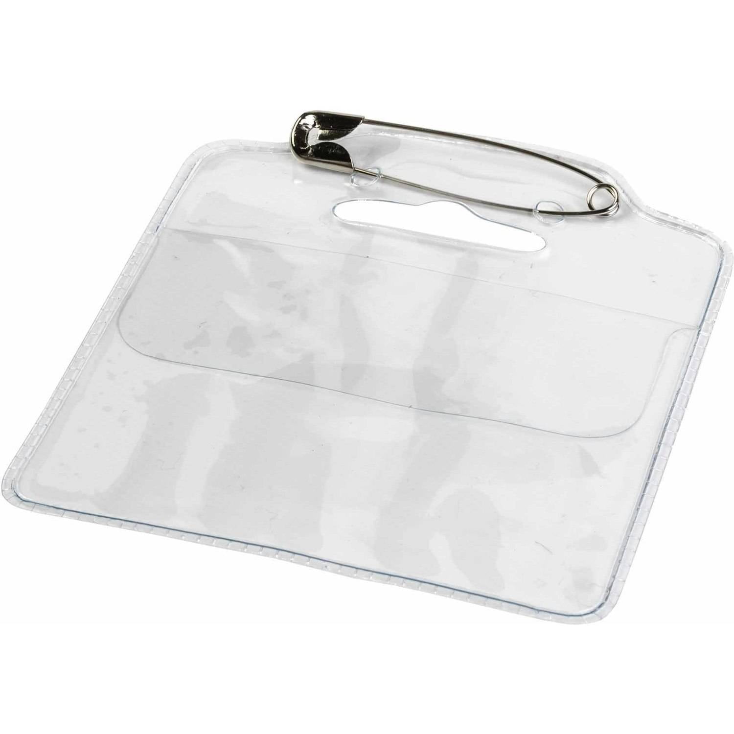 (6 pack) Ozark Trail Clear Water Resistant Fishing License & ID Holder with Safety Pin
