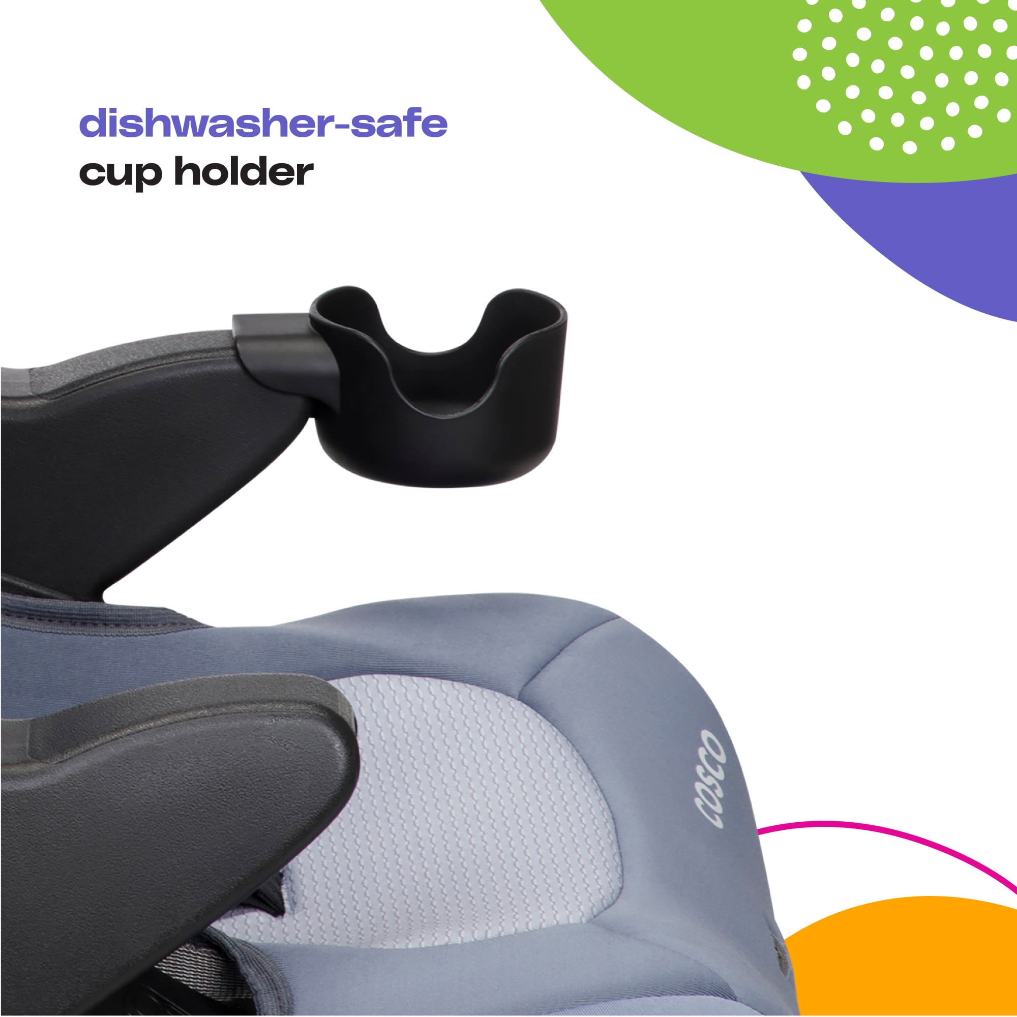 Cosco Kids Finale DX 2-in-1 Booster Car Seat, Organic Waves, Toddler, Unisex