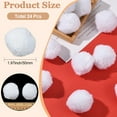 thumbnail image 2 of 24Pcs White Wool Pom Pom Fluffy Pompom Balls Bulk 5cm Soft Felt Fuzzy Round Handmade Decoration Hanging Garland Ornaments Ball for DIY Art Craft Home Party Christmas Accessories DIY, 2 of 7