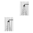 thumbnail image 3 of Inteprter Cortina de ducha fácil de instalar para un mantenimiento conveniente del baño Cortinas de ducha de poliéster cómodas para el baño Type1 NO1, 3 of 6