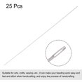 thumbnail image 3 of Uxcell 25Pcs Beading Needle Fine Thin Long Straight Sewing Embroidery Threads Stainless Steel 4.72 inch, 3 of 5