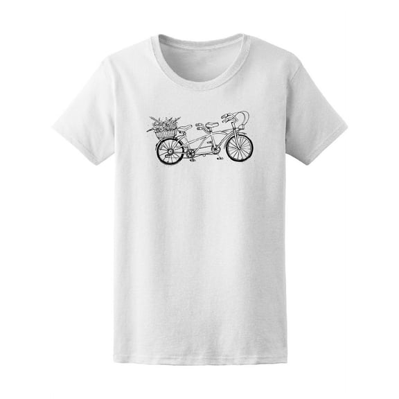 Bicycle With Basket Of Flower T-Shirt Women -Image by Shutterstock, Female Medium