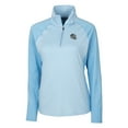 thumbnail image 2 of Women's Cutter & Buck  Blue Carolina Panthers Helmet Logo DryTec Forge Tonal Stripe Stretch Half-Zip Top, 2 of 3