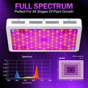 NAILGIRLS LED Grow Light 2000W Veg/Bloom Daisy Chain Plant Lamp with Hygrometer for Indoor Plants