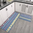 thumbnail image 2 of Pioneer Flower Floral Print Pattern Kitchen Rugs Sets Of 2,Anti Fatigue Kitchen Mat Rugs Non Slip Washable,Decorative Kitchen Floor Mats for Kitchen,Sink,Laundry,17"x30"+17"x47", 2 of 7