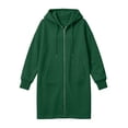 thumbnail image 6 of Ghalytn Women's Long Hooded Zip Up Jacket Fleece Lined Full Zip Long Sleeve Casual Coat with Pockets, 6 of 7