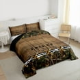 thumbnail image 3 of Feelyou Farmhouse Wooden Plank Bedding Comforter Set, Hunting and Fishing Twin Comforter Sets, Rustic Lodge Cabin Reversible Bedding Set, Breathable Home Decor, 2 Pieces, 3 of 8