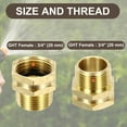 thumbnail image 2 of 3/4" GHT Female x 1/2" NPT Male Hose Adapter, Garden Hose Connector, Gold, 2 of 6