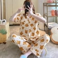 thumbnail image 2 of Korean Pajama Women Homewear Lapel Suit Sleepwear Lounge Wear Terno Pajama, 2 of 6