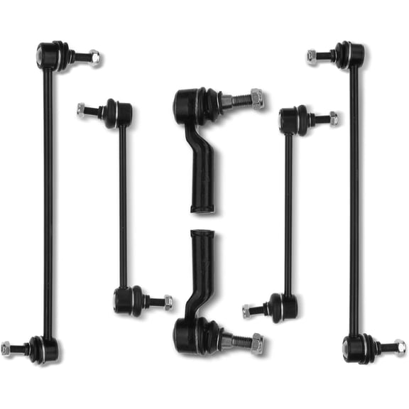 A-Premium 6pcs Front and Rear Sway Bar Links Tie Rod Ends Compatible with Land Rover LR2 2008 2009 2010 2011 2012 2013 2014 2015
