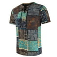 thumbnail image 4 of Fesfesfes Short Sleeve Blouse for Men Casual Cotton Linen Comfortable Printed Short Sleeve Shirt Top, 4 of 6