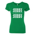 thumbnail image 2 of Wild Bobby Jerry Springer 90's TV Talk Show Host Jerry Jerry Chant Famous People Womens Slim Fit Junior Tee, Kelly, Small, 2 of 6