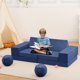 thumbnail image 2 of 12-piece modular para niños play couch foam convertible para niños pequeños sectional imaginative play muebles plush seating para playroom & dormitorio lounging y reading, 2 of 6