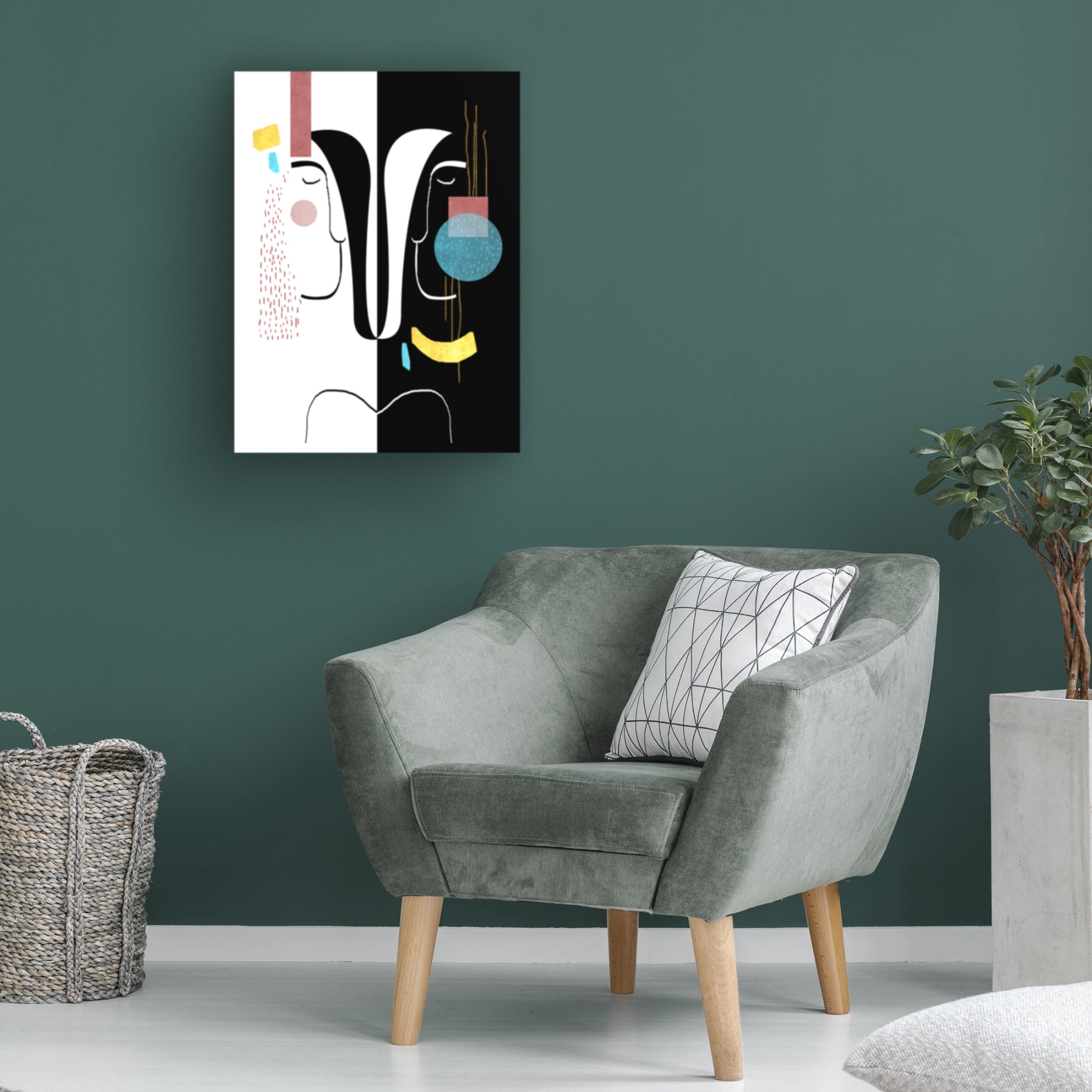 Canvas Wall Art - Ishita Banerjee 'Mirror Image' Wall Art for Living Room, Bedroom, or Office Décor by Trademark Fine Art - 18 x 24 Inches