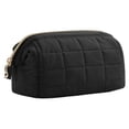 thumbnail image 2 of Bolsa de maquillaje de gran capacidad, organizador de maquillaje de viaje, neceser portátil Negro, 2 of 8