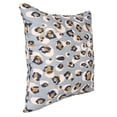 thumbnail image 4 of Jordan Manufacturing 18" x 18" Steel Gray Leopard Animal Square Decorative Throw Pillow with Welt, 4 of 5