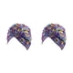 thumbnail image 2 of Minnieouse Nudo Turbante Estampado Hijab Beanie Estilo bohemio Gorros plisados ​​Accesorios para el cabello femenino Gorro Banquete de tipo 10 2piezas, 2 of 6