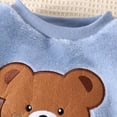 thumbnail image 6 of ITSAME Baby Boys Girls 2 Piece Fleece Outfit Cartoon Print Crewneck Pullover and Jogger Pants Warm Loungewear Set Size 12M, 6 of 9