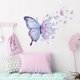 thumbnail image 3 of Hermosas pegatinas de pared de mariposas púrpuras azules, calcomanías de pared de mariposas de arte, decoraciones de sala de juegos de guardería de vinilo removibles y pegadas, 3 of 5