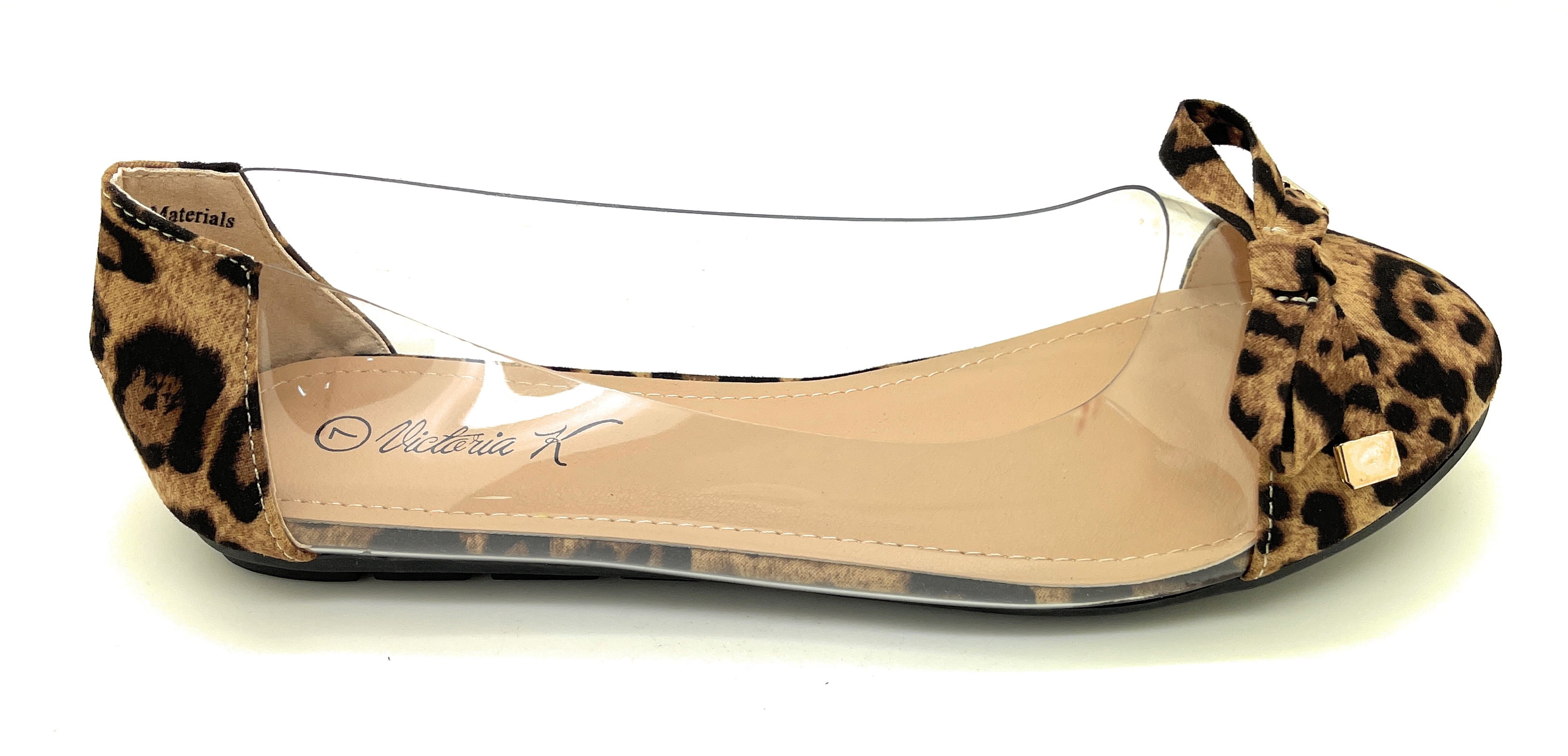 Animal Prints with Clear Sides Ballerina Flats