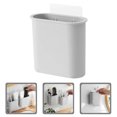 thumbnail image 3 of Soporte de drenaje para cepillos de dientes de pared Organizador de cepillos de dientes para baño sin clavos montado en la pared, 3 of 5
