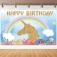 thumbnail image 1 of Rainbow Unicorn Happy Birthday Banner Unicorn Backdrop for Women and Girls Happy Birthday Photography Background Unicorn Party Decorations Supplies, 1 of 4