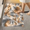 thumbnail image 2 of Fancy Leopard Bathroom Rug Rectangular Bath Mat Non Slip Bath Rugs Absorbent Shaggy Bathmats for Sink Shower 16" x 24" Home Decor, 2 of 7