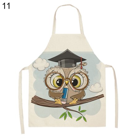 

Meizhencang Cute Cartoon Parrot Kitchen Apron Sleeveless Cotton Linen Baking Cooking Tools