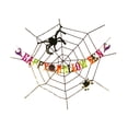thumbnail image 3 of Decoración de Halloween con telaraña y luz, decoración de Halloween, fondo de fiesta para porche, patio, suministros para fiestas de mascaradas Estilo B, 3 of 8