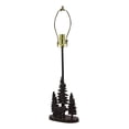 thumbnail image 7 of Ebros Rustic Black Bear in Pine Trees Forest Metal Table Lamp & Shade 24.5"High, 7 of 7