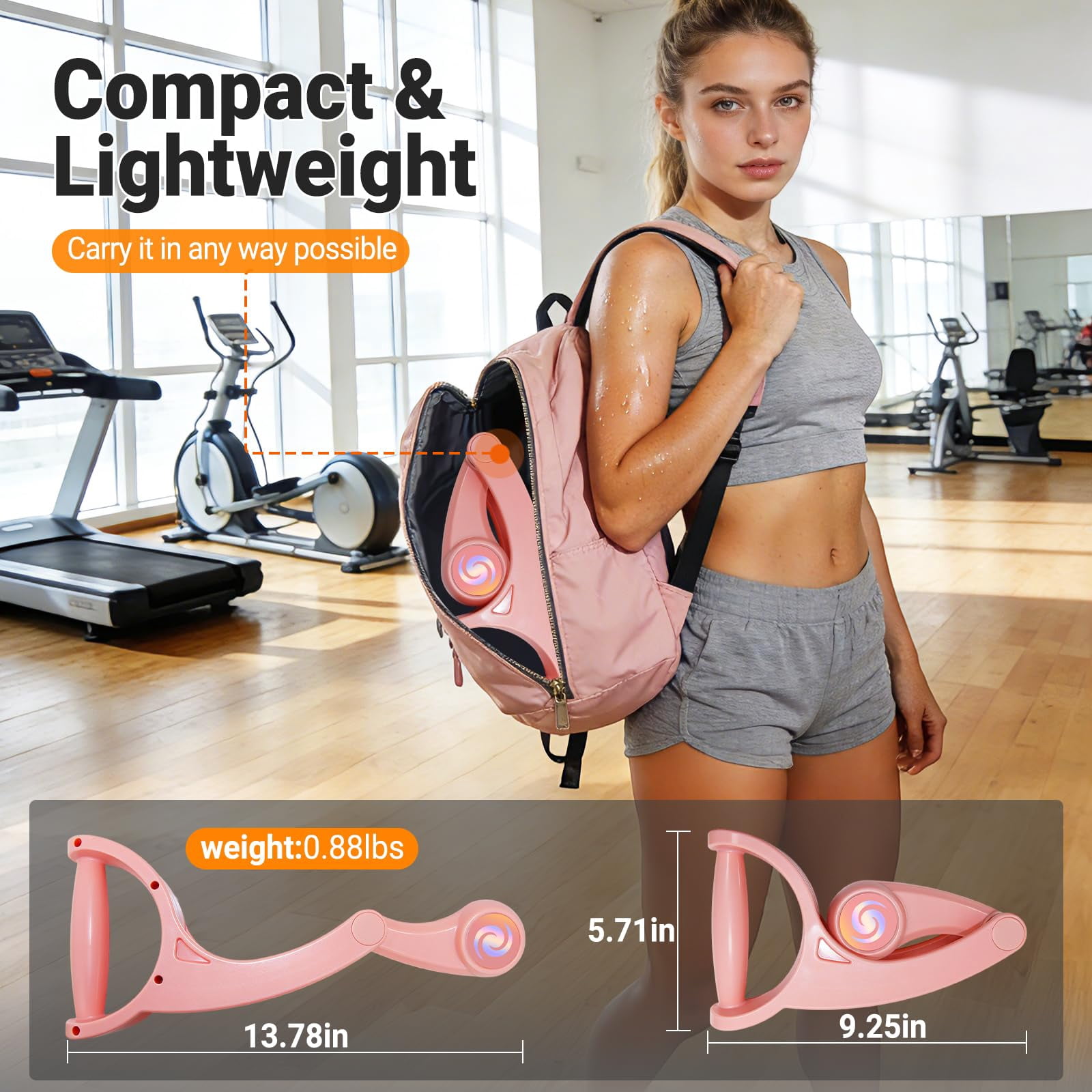 Ropeless Battle Ropes for Home Gym, No Anchor & Portable - Spring Weighted Handles, Tangle-Free & Quiet Training Ropes for Full Body HIIT Workout, Men & Women (Cordless, Space-Saving)