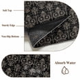 thumbnail image 6 of Black Floral Abstract Round Area Rug 4Ft Washable Circle Rugs for Bedroom Dining Room, Vintage Ethnic Bohemian Flowers Non-Slip Carpet Floor Mats Indoor Outdoor Carpet Runner Aesthetic Home Decor, 6 of 8