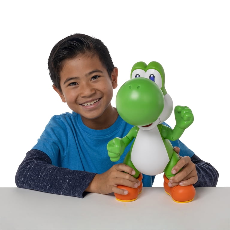 Nintendo Let's Go Yoshi Feature Action Figure, 12 inch, with