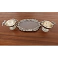 thumbnail image 4 of german silver tray with 2 parrot bowls for serving snacks,sweets, gift item, 4 of 4