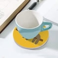 thumbnail image 4 of Round Drink Coasters, 6 Pcs Sloth Love Coffee Absorbent Ceramic Coaster with Cork Base for Coffee Cups Housewarming Gift for Home Decor, 4 of 5