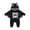 B, variant on Luxalzxs Newborn Infant Baby Boy Girl Halloween Cosplay Bat Outfit Long Sleeve Hooded Romper Jumpsuit Playsuit Overalls Black Onesie