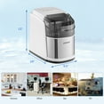 thumbnail image 4 of Costway Countertop Ice Maker 26.5lbs/Day Self-Cleaning Machine w/ Flip lid White, 4 of 10