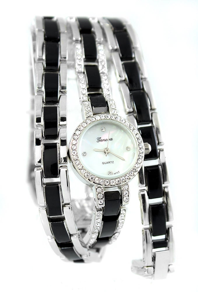 Ladies Silver tone iridescent Natural Shell bracelet  display picture 1