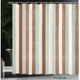 thumbnail image 3 of Ambesonne Retro Shower Curtain, Stripes Classic Pattern Print, 69"Wx84"L, Cinnamon Ivory, 3 of 4