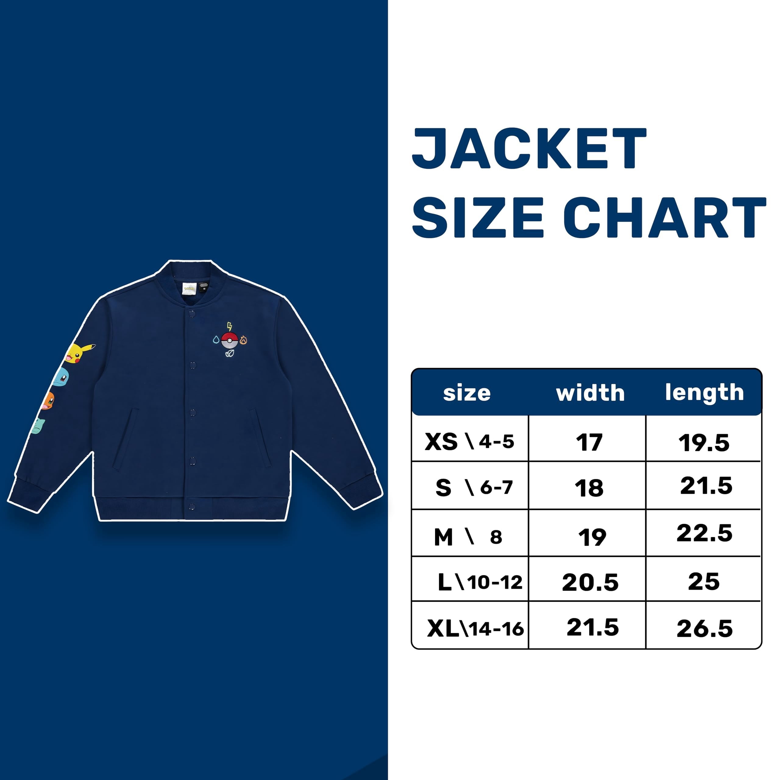 Boys Pokemon Fleece Bomber Jacket- Little and Big Boys Sizes 4-16