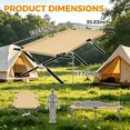 thumbnail image 4 of Atilioo Folding Camping Cot, 73"x 35" Portable Camping Bed, Sleeping Cot, Guest Bed with Carry Bag, Khaki, 4 of 7