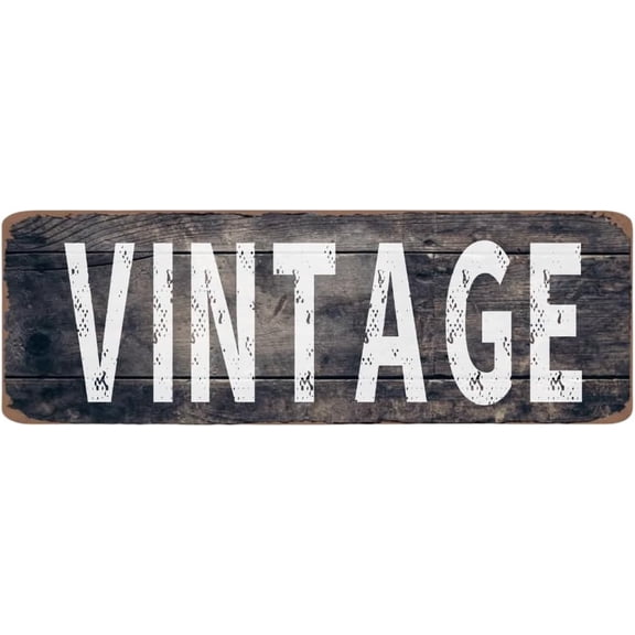 Vintage Metal Tin Sign 4"x16" VINTAGE Retro Wall Decor for Home, Cafe, and Garden - Aluminum Sign for Men & Women